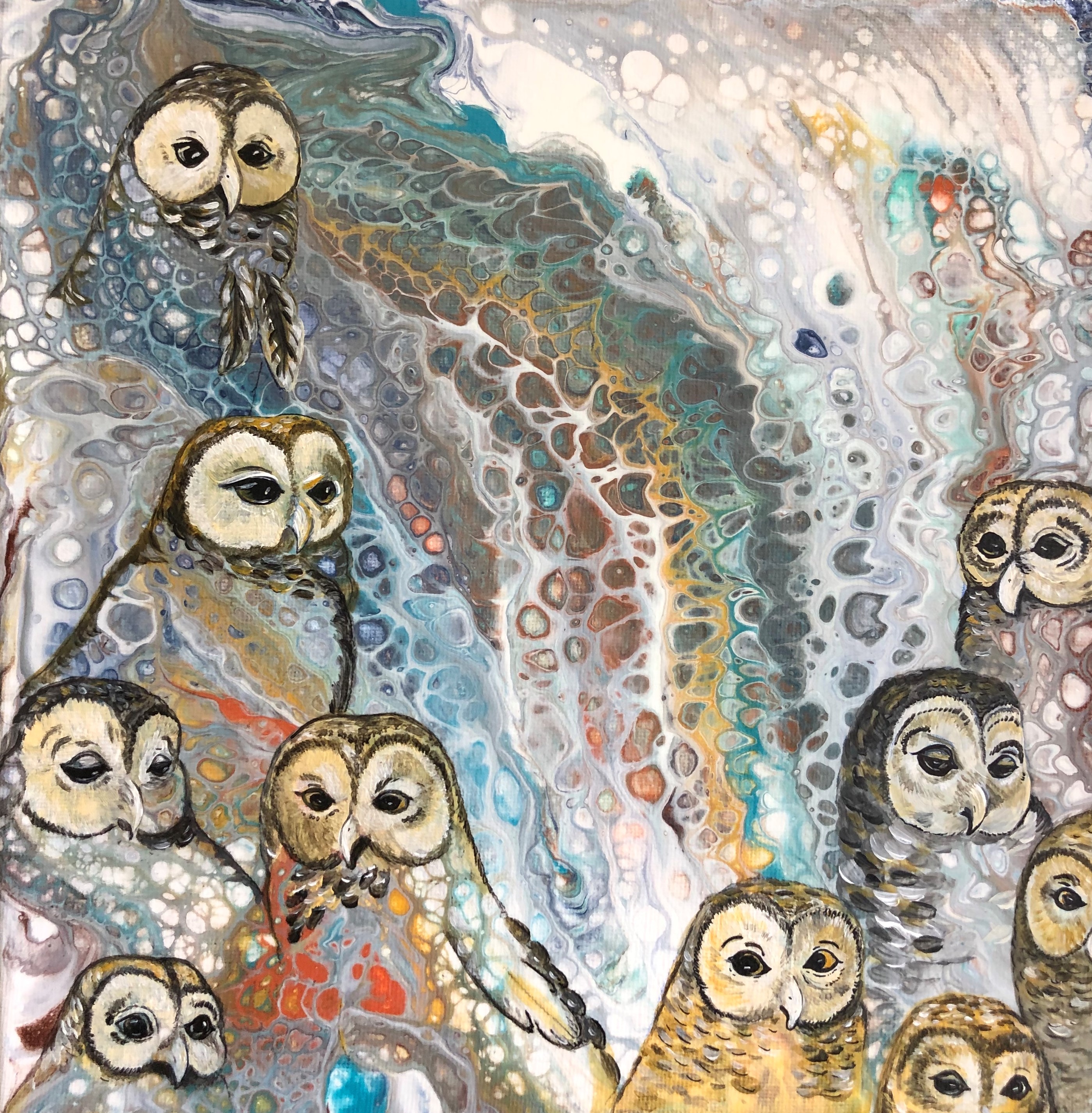 Owls Emerging-Fine Art Print
